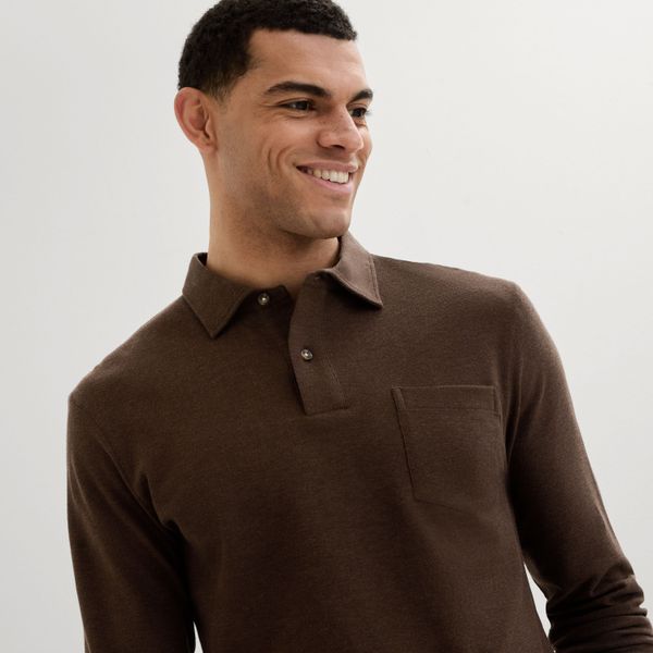 トップス LESS TAILOR Polo collor Shirt Walnut melange polo shirt | Tailor Store®